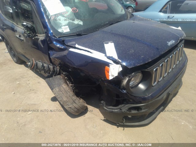 ZACCJBAB1HPG27785 - 2017 JEEP RENEGADE SPORT BLUE photo 6