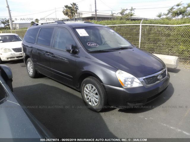 KNDMG4C74C6478193 - 2012 KIA SEDONA LX Gray photo 1