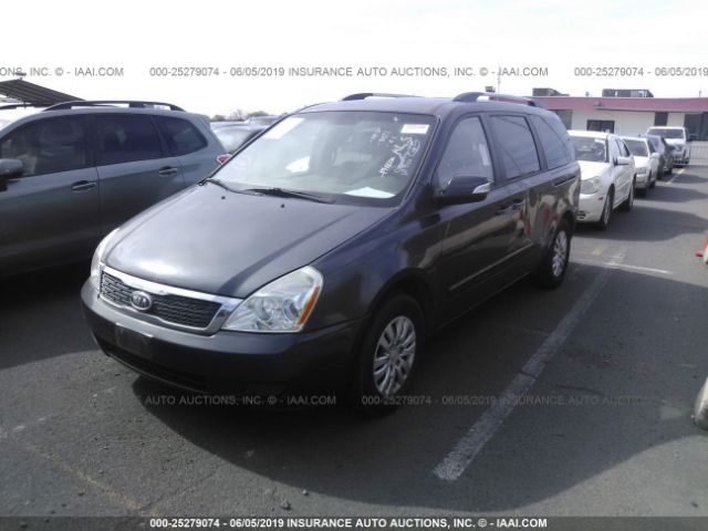 KNDMG4C74C6478193 - 2012 KIA SEDONA LX Gray photo 2