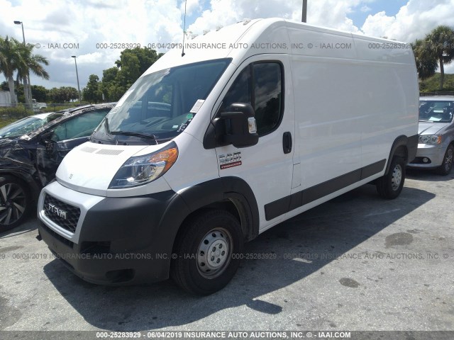 3C6TRVDG6KE531180 - 2019 RAM PROMASTER 2500  WHITE photo 2