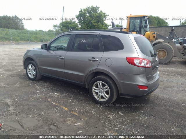 5XYZGDAB0BG025407 - 2011 HYUNDAI SANTA FE GLS GRAY photo 3