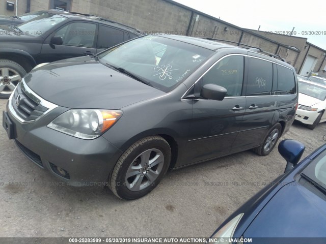 5FNRL38958B057147 - 2008 HONDA ODYSSEY TOURING GRAY photo 2