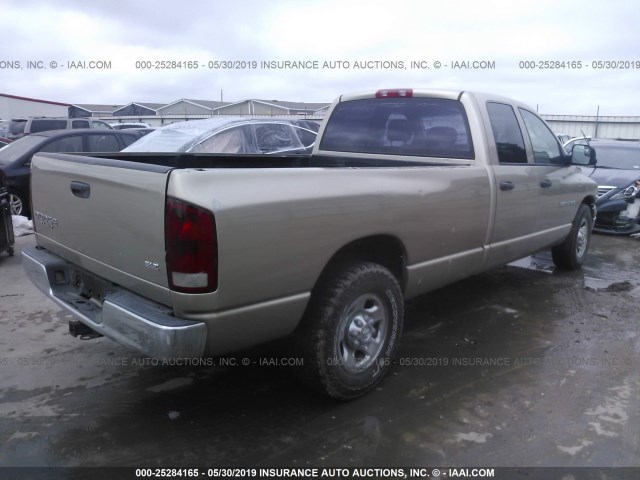 3D7KA28C44G125199 - 2004 DODGE RAM 2500 ST/SLT TAN photo 4