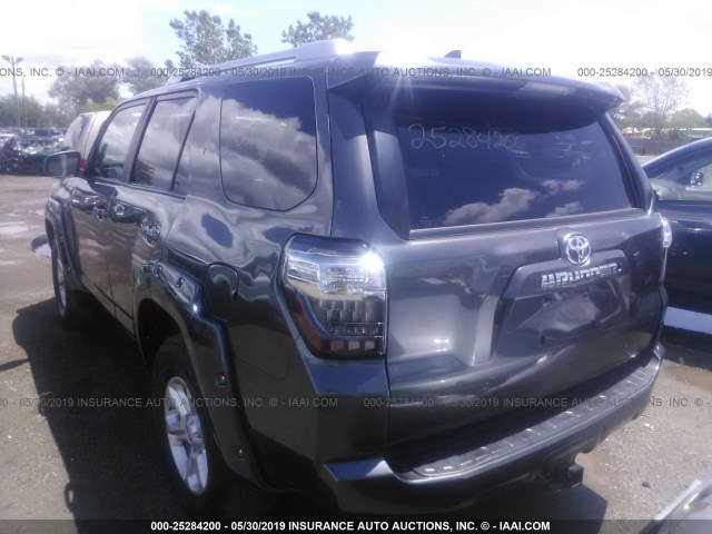 JTEBU5JR5J5532173 - 2018 TOYOTA 4RUNNER SR5 PREM/LTDL/TRAIL/TRD GRAY photo 3