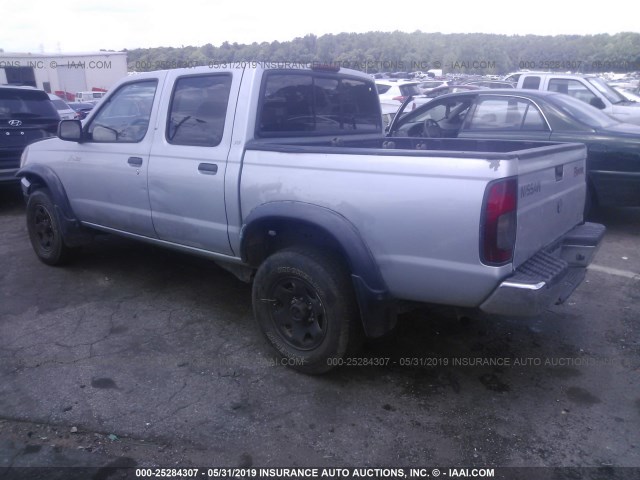 1N6ED27T1YC322367 - 2000 NISSAN FRONTIER CREW CAB XE/CREW CAB SE GRAY photo 3