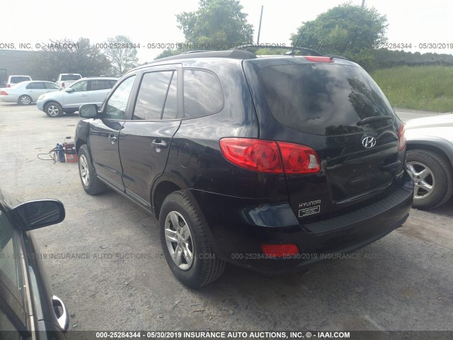 5NMSG73D69H319265 - 2009 HYUNDAI SANTA FE GLS BLUE photo 3