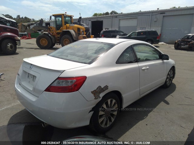 2HGFG12969H511424 - 2009 HONDA CIVIC EXL WHITE photo 4