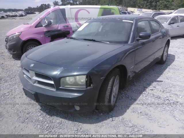 2B3KA53H68H201849 - 2008 DODGE CHARGER R/T GRAY photo 2