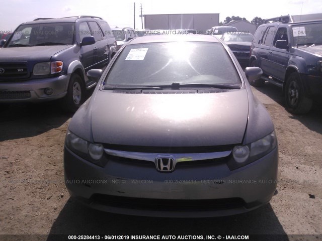 JHMFA36208S015212 - 2008 HONDA CIVIC HYBRID GRAY photo 6