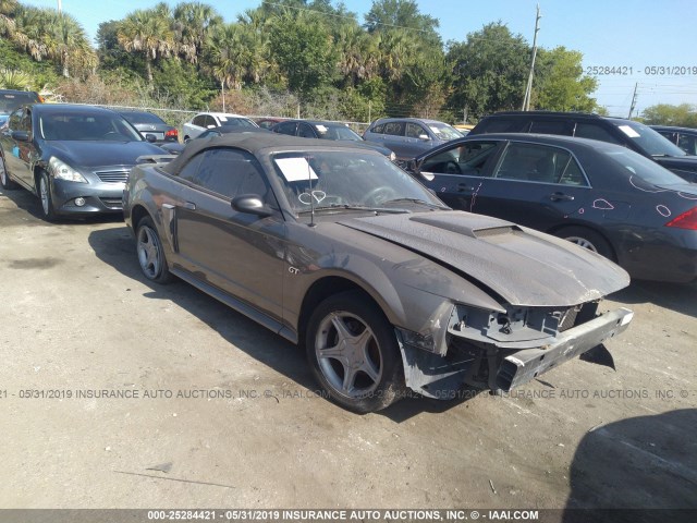 1FAFP45X82F180885 - 2002 FORD MUSTANG GT GRAY photo 1