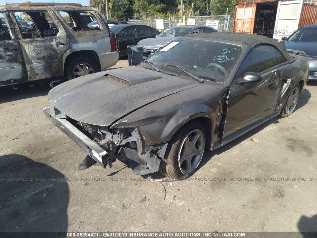 1FAFP45X82F180885 - 2002 FORD MUSTANG GT GRAY photo 2