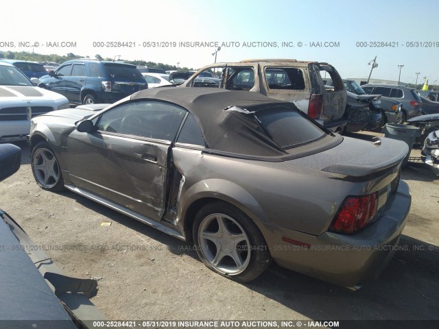 1FAFP45X82F180885 - 2002 FORD MUSTANG GT GRAY photo 3