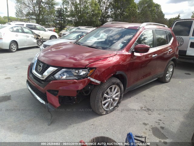 5N1AT2MT4KC700290 - 2019 NISSAN ROGUE S/SL/SV RED photo 2