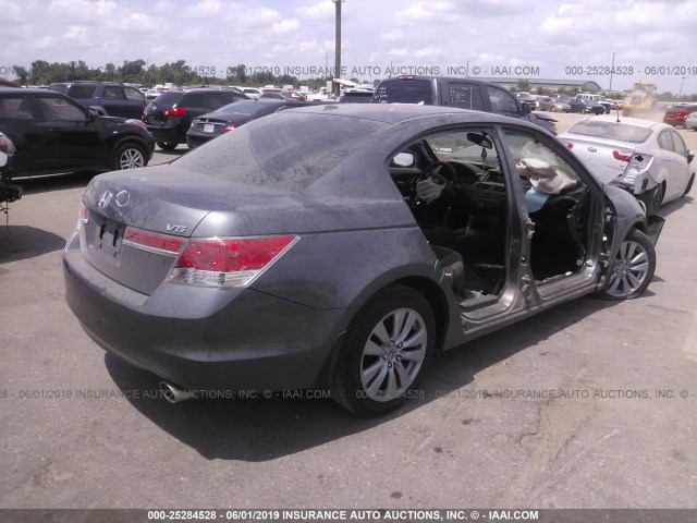 1HGCP3F8XBA023078 - 2011 HONDA ACCORD EXL GRAY photo 4