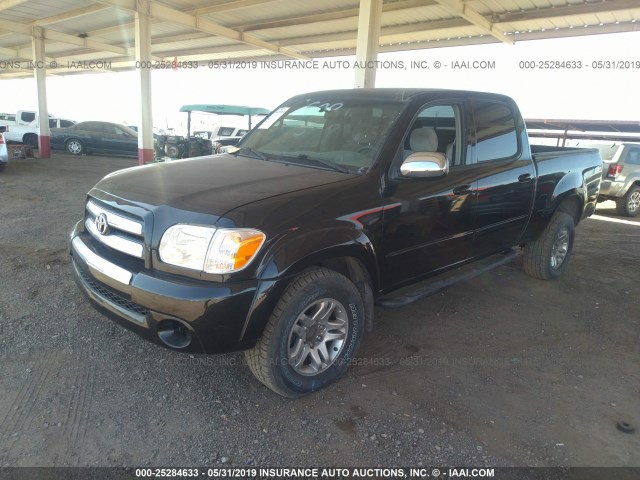 5TBET34156S515141 - 2006 TOYOTA TUNDRA DOUBLE CAB SR5 BLACK photo 2