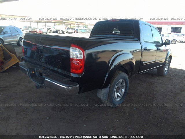 5TBET34156S515141 - 2006 TOYOTA TUNDRA DOUBLE CAB SR5 BLACK photo 4