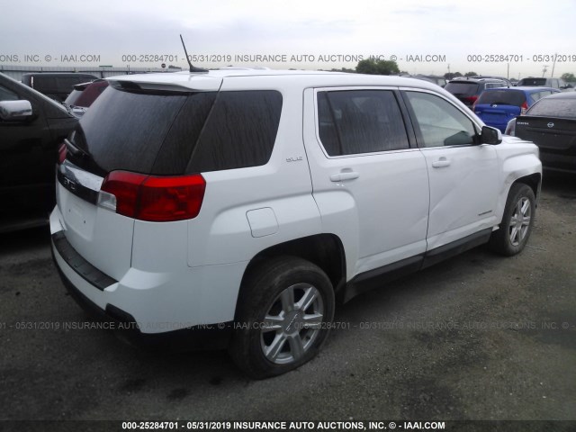 2GKALMEK9E6119830 - 2014 GMC TERRAIN SLE WHITE photo 4