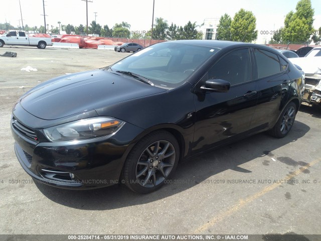 1C3CDFBAXDD148136 - 2013 DODGE DART SXT BLACK photo 2