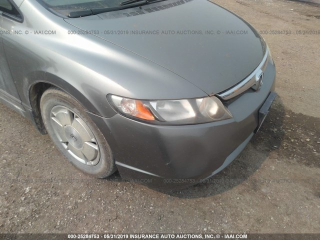 JHMFA36267S002852 - 2007 HONDA CIVIC HYBRID TAN photo 6