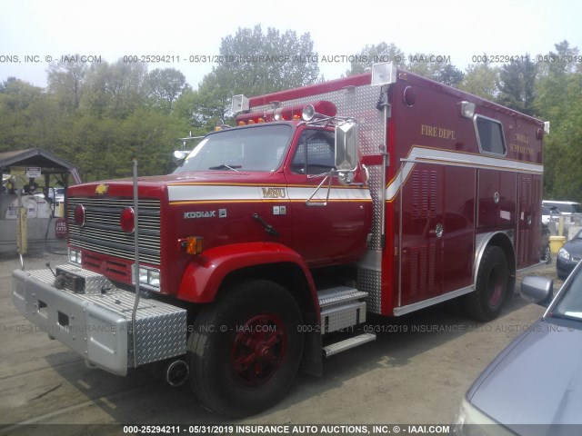 1GBM7D1Y2KV108817 - 1989 CHEVROLET C6500 C7D042 RED photo 2