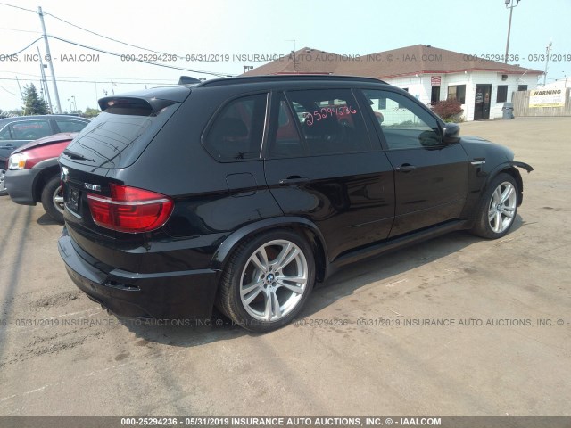 5YMGY0C51CLK27738 - 2012 BMW X5 M BLACK photo 4