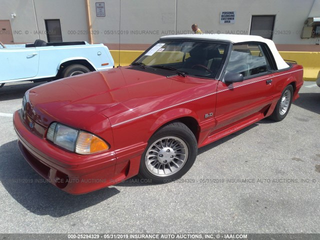 1FABP45E1JF115646 - 1988 FORD MUSTANG GT RED photo 2