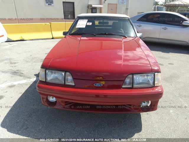 1FABP45E1JF115646 - 1988 FORD MUSTANG GT RED photo 6