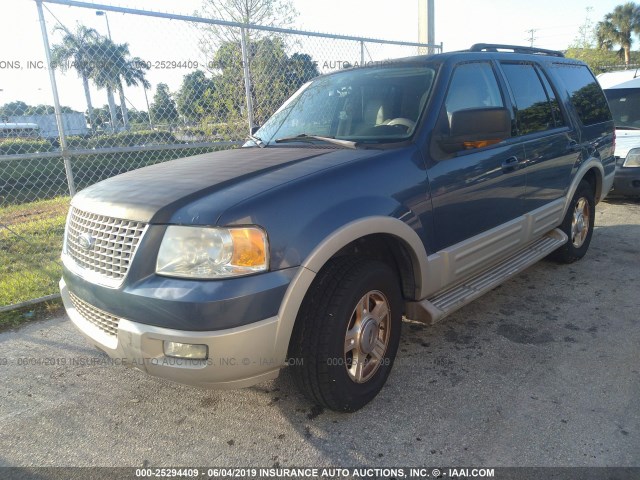 1FMPU17575LA72485 - 2005 FORD EXPEDITION EDDIE BAUER BLUE photo 2