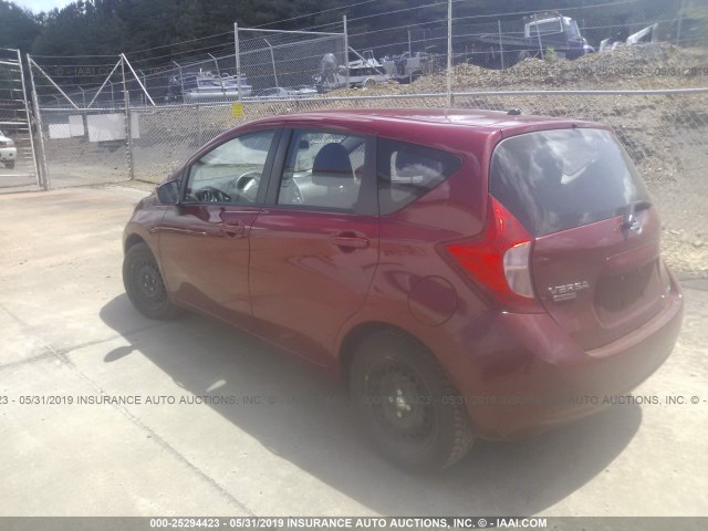 3N1CE2CP4FL411919 - 2015 NISSAN VERSA NOTE S/S PLUS/SV/SL/SR RED photo 3