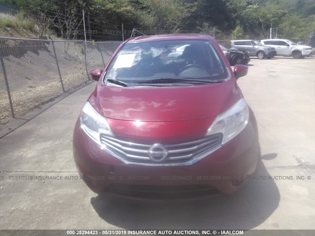 3N1CE2CP4FL411919 - 2015 NISSAN VERSA NOTE S/S PLUS/SV/SL/SR RED photo 6