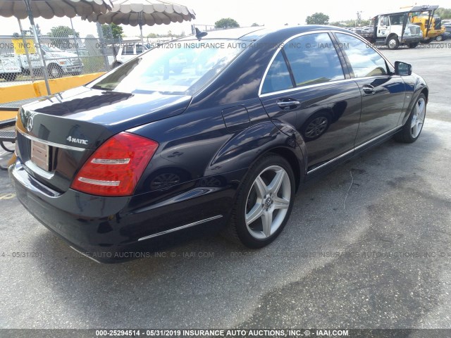 WDDNG9EB5CA464910 - 2012 MERCEDES-BENZ S 550 4MATIC Navy photo 4