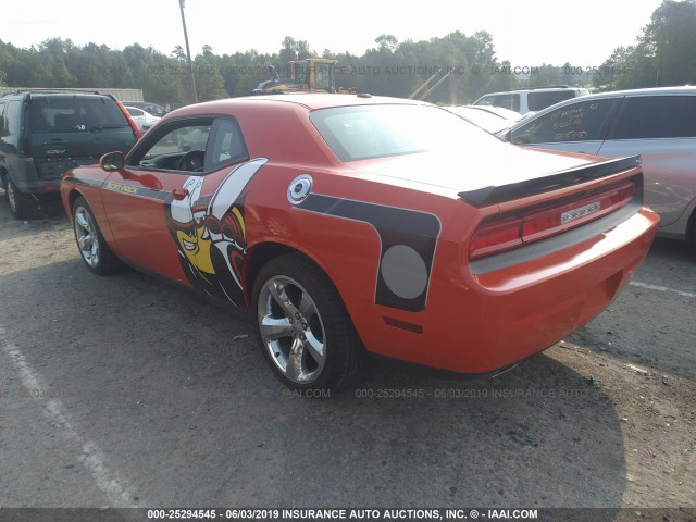 2C3CDYAG2CH121421 - 2012 DODGE CHALLENGER SXT ORANGE photo 3