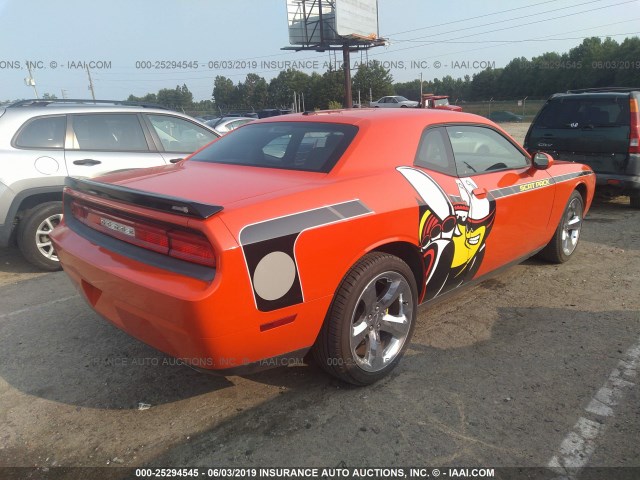 2C3CDYAG2CH121421 - 2012 DODGE CHALLENGER SXT ORANGE photo 4