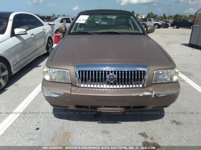 2MEFM74V96X620027 - 2006 MERCURY GRAND MARQUIS GS GOLD photo 6