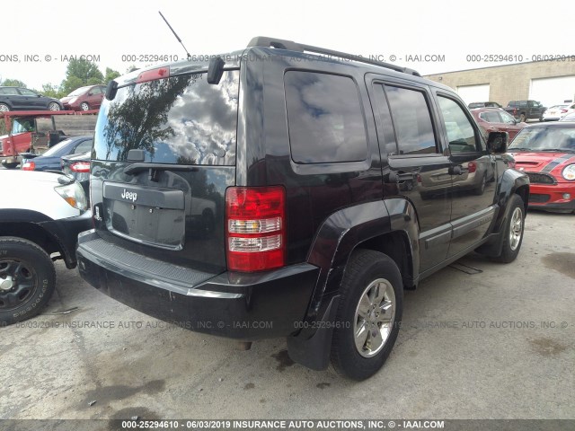 1J4PN2GK5AW139746 - 2010 JEEP LIBERTY SPORT BLACK photo 4