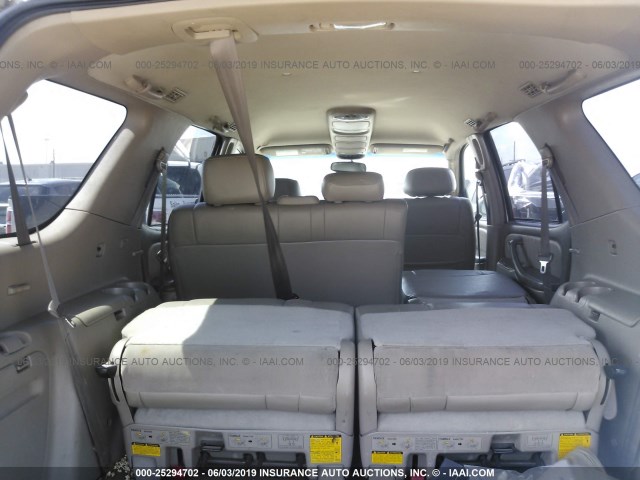 5TDZT38A42S126780 - 2002 TOYOTA SEQUOIA WHITE photo 8