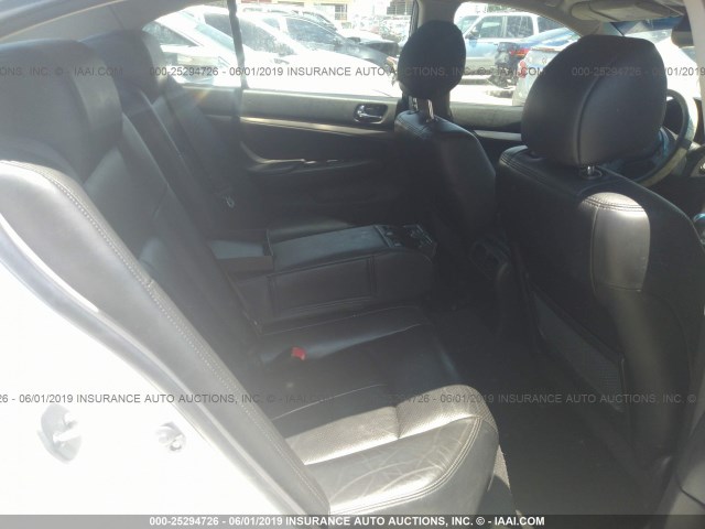 JN1DV6AR9BM653752 - 2011 INFINITI G25 WHITE photo 8