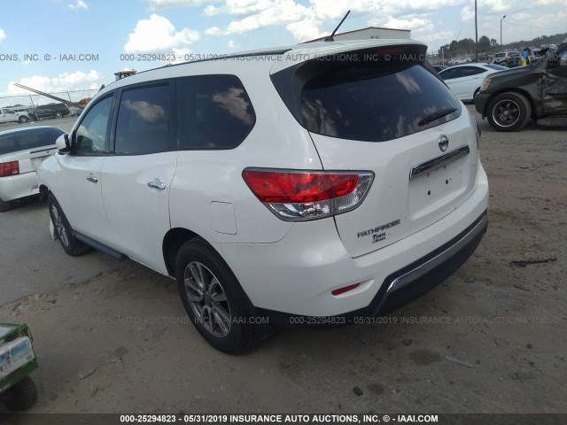 5N1AR2MN4DC658058 - 2013 NISSAN PATHFINDER S/SV/SL/PLATINUM WHITE photo 3