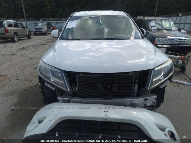 5N1AR2MN4DC658058 - 2013 NISSAN PATHFINDER S/SV/SL/PLATINUM WHITE photo 6