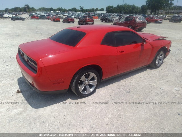 2C3CDZAG4HH594234 - 2017 DODGE CHALLENGER SXT RED photo 4