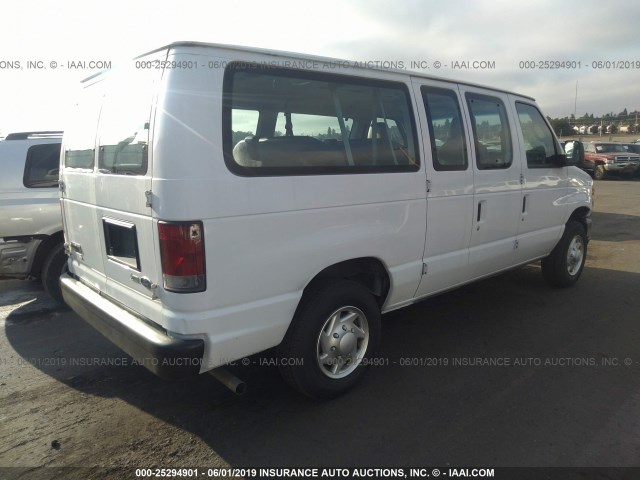 1FMNE1BW5BDB31608 - 2011 FORD ECONOLINE E150 WAGON WHITE photo 4