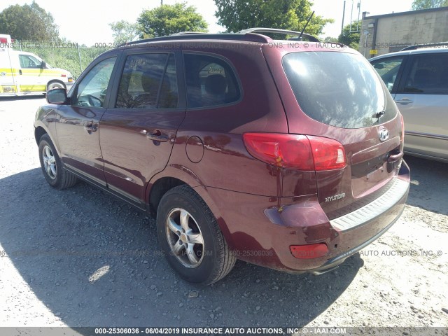 5NMSG73D87H098362 - 2007 HYUNDAI SANTA FE GLS PURPLE photo 3