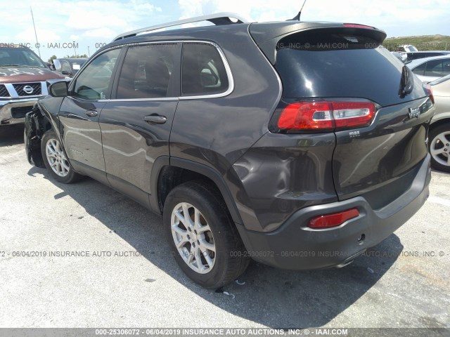 1C4PJLCB4EW154483 - 2014 JEEP CHEROKEE LATITUDE GRAY photo 3