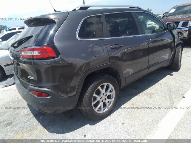 1C4PJLCB4EW154483 - 2014 JEEP CHEROKEE LATITUDE GRAY photo 4