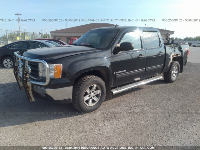 3GTEK23399G260522 - 2009 GMC SIERRA K1500 SLE BLACK photo 2