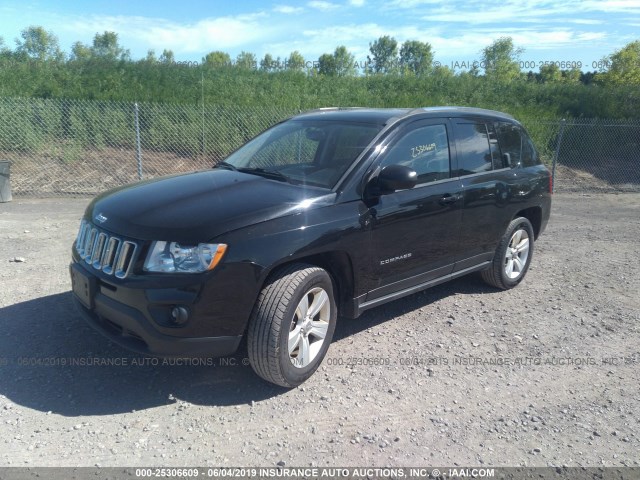 1C4NJDEB3CD604045 - 2012 JEEP COMPASS BLACK photo 2