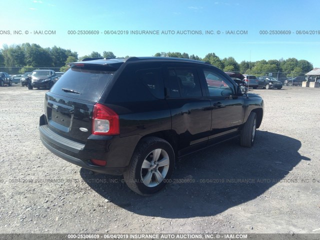 1C4NJDEB3CD604045 - 2012 JEEP COMPASS BLACK photo 4