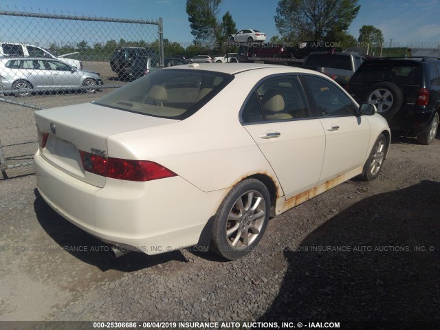 JH4CL96848C000422 - 2008 ACURA TSX WHITE photo 4