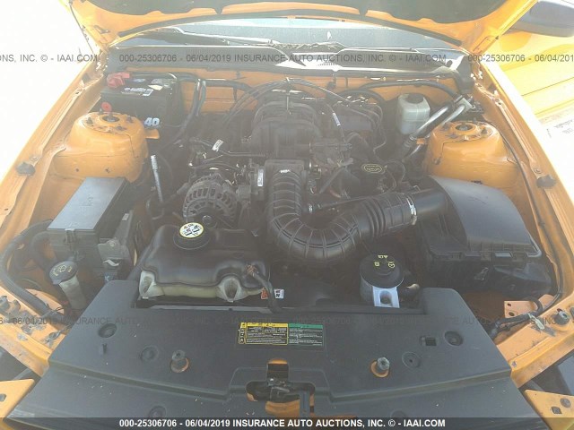 1ZVFT80NX75210708 - 2007 FORD MUSTANG ORANGE photo 10