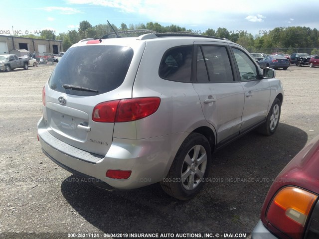 5NMSH13E77H016270 - 2007 HYUNDAI SANTA FE SE/LIMITED SILVER photo 4